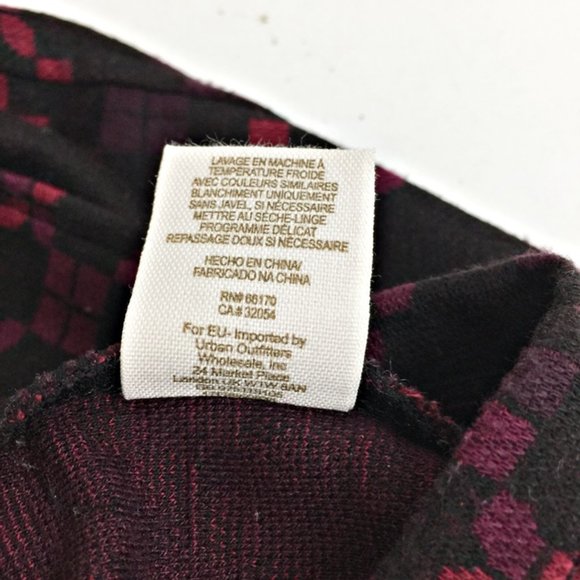 Free People Womens Mini Skirt Red Black Stretch M - Picture 6 of 7